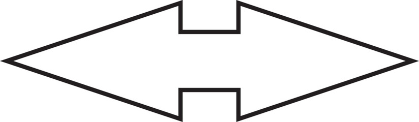 矢印＿アウトラインあり　塗りなし
