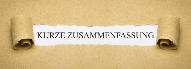 kurze Zusammenfassung