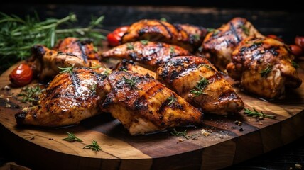 Sizzling Grilled Chicken on the BBQ Grill