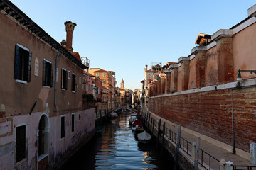 Narrow canal with boats