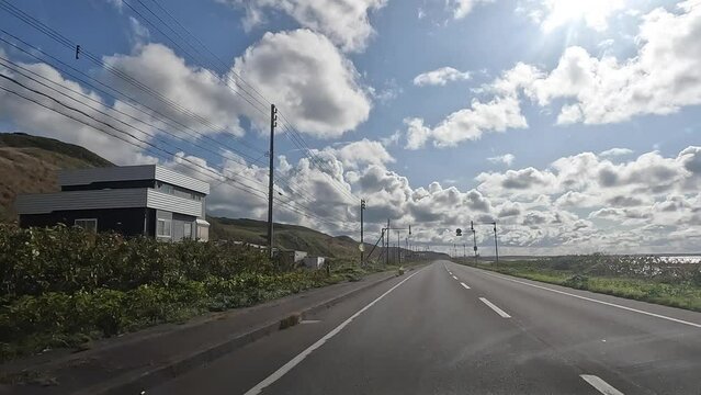 宗谷ヒストリーロード・国道238号・4倍速（北海道・稚内市）