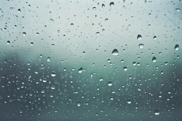 Raindrops on a glass window. Water droplets on a clear glass surface during a rainy day.