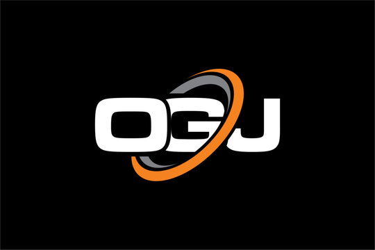 OGJ creative letter logo design vector icon illustration