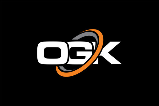 OGK creative letter logo design vector icon illustration