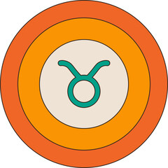 zodiac retro badge icon