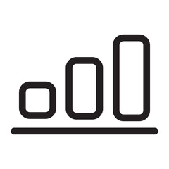 Business chart growing bar. Company profit growth. Bar data analytic statistical finance icon