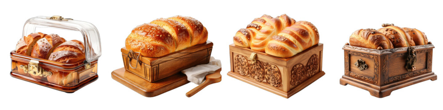 Breadbox  Hyperrealistic Highly Detailed Isolated On Transparent Background Png File