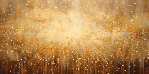 Immerse yourself in the enchantment of an abstract gold glitter background adorned with sparkling fireworks. A perfect representation of the festive spirit, ideal for Christmas Eve, New Year, and 4th.