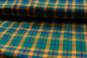 A beautiful plaid pattern background. Scottish tartan. A Fabric pattern. Generative AI