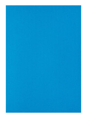 light blue paper texture size A4, paper isolated with clipping path on transparent background