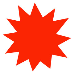 Stern Button rot mit Textfreiraum als Störer oder Hintergrund Vorlage