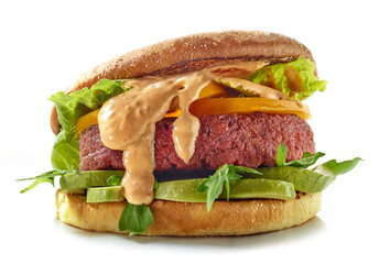 fresh tasty vegan burger