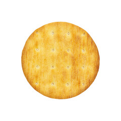 cracker, round salted cracker isolated from background