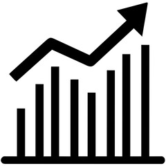 business graph with arrow