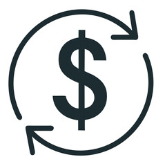 dollar sign on a black background