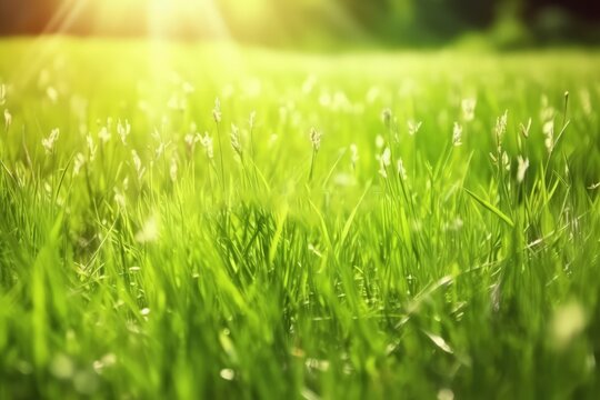 natural and herbal green grassland for lawn or park
