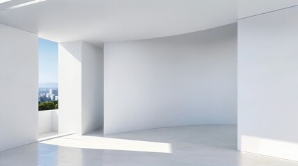 Bright tone abstract modern architecture