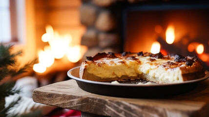 Christmas pie, holiday recipe and home baking, meal for cosy winter English country dinner in the cottage, homemade food and british cuisine