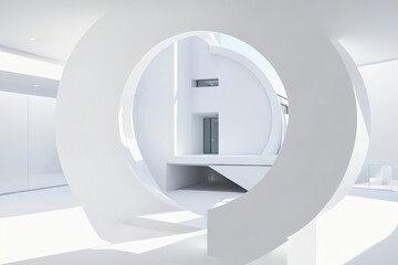 Fototapeta premium Bright tone abstract modern architecture