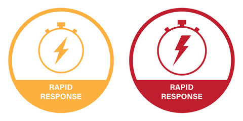 Rapid response timer with flash icon
