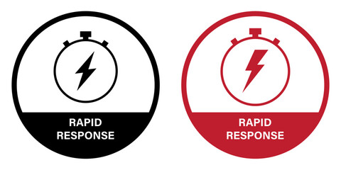 Rapid response timer with flash icon
