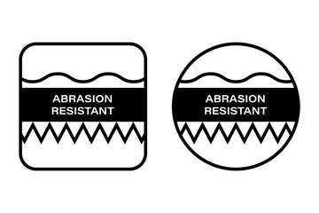 Abrasion resistant icon symbol simple design