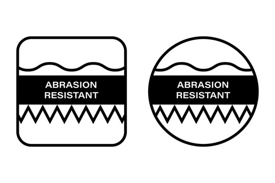 Abrasion resistant icon symbol simple design