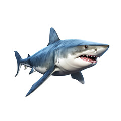 shark, isolated on transparent or white background, png