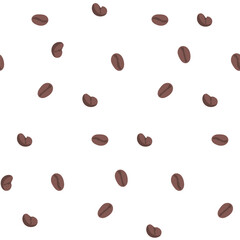 Seamless pattern with coffee on white. coffee bean. coffee shop wrapping paper