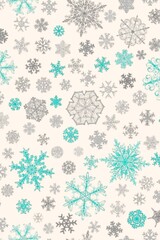 Pattern with snowflakes. Generative AI.