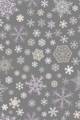 Seamless Christmas snowflake pattern. Generative AI.