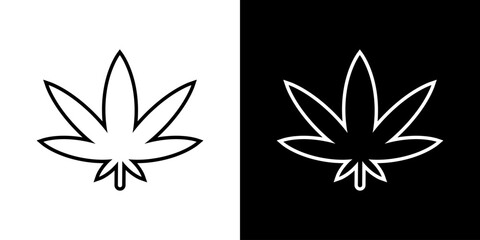 Vector icon medicine cannabis. Marijuana or marihuana simple illustration.