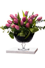 pink tulip arrangement
