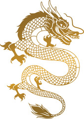 Fototapeta premium Chinese dragon zodiac illustration