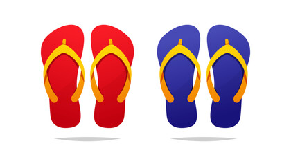 Flip flops vector isolated on white background