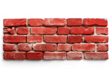 Red bricks, brick wall, masonry isolated on transparent background.