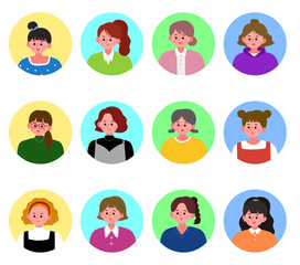 여자상반신 일러스트레이션