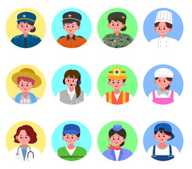 직업별얼굴모음