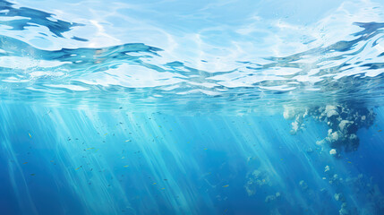 Fototapeta na wymiar wallpaper tropical scenery design half under water