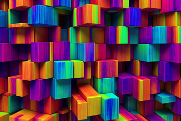 Assorted Colorful Patterns background of squares