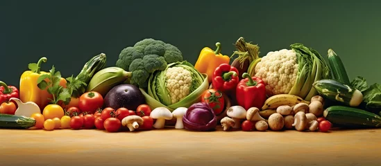 Foto op Canvas a variety of fresh colorful vegetables © Muhammad