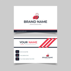 elegant modern business card design template black and red