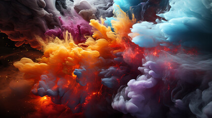 Obraz premium Colorful mixed paint.