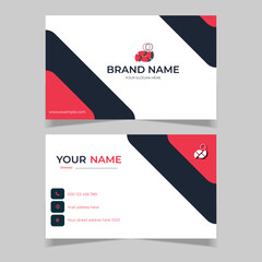 elegant modern business card design template black and red