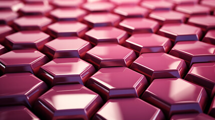 Pink hexagonal background.