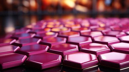 Fototapeta premium Pink hexagonal background.
