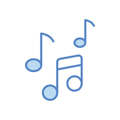 Music icon isolate white background vector stock illustration.