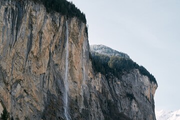 Dolomites mountains. Sunrise in the Italian Alps. Nature park hiking. The beauty of nature in Europe.