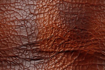 texture of brown cow leather with seamless pattern. Genuine animal skin background