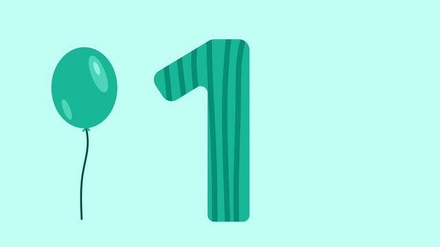 numbers from 0 to 10. A collection of cartoon figures with balloons. A set of bright bubble spherical figures. vector illustration. on a colored background.